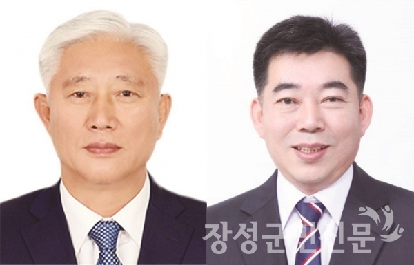 왼쪽부터 김한종, 유성수 도의원